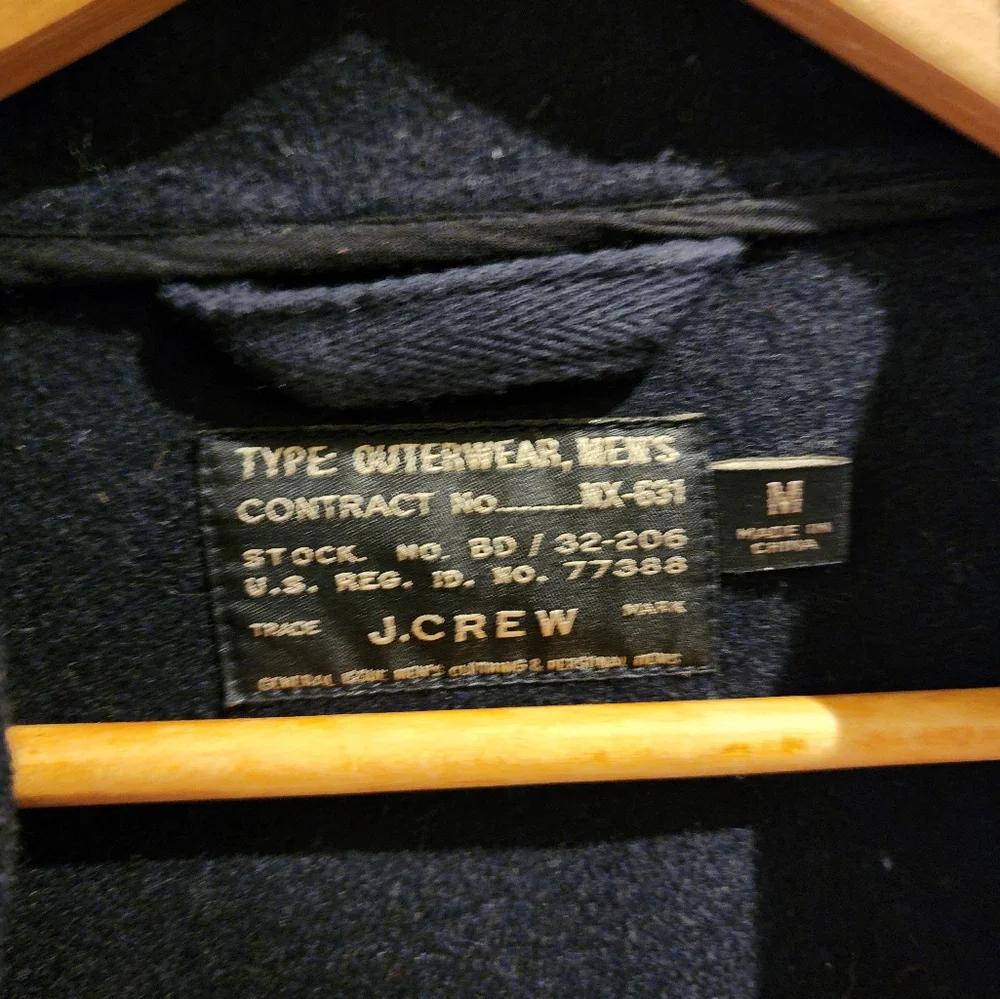 Jcrew Navy Toggle Coat Size M - Picture 3 of 6